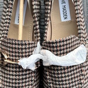 Steve Madden Women's Houndstooth Loafers - Black and Brown